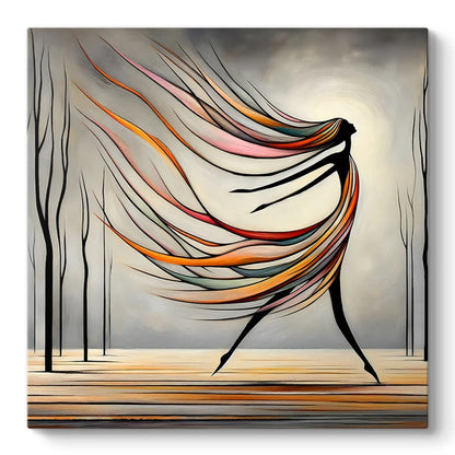 Πίνακας σε Καμβά "Abstract Woman" Ψηφιακής Εκτύπωσης 60x60x3