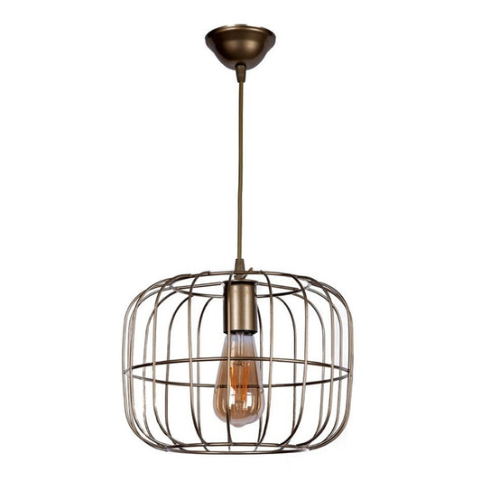 Φωτιστικό Οροφής Cassie E27 Μεταλλικό Μονόφωτο Χρώμα Χρυσό Ø25x60