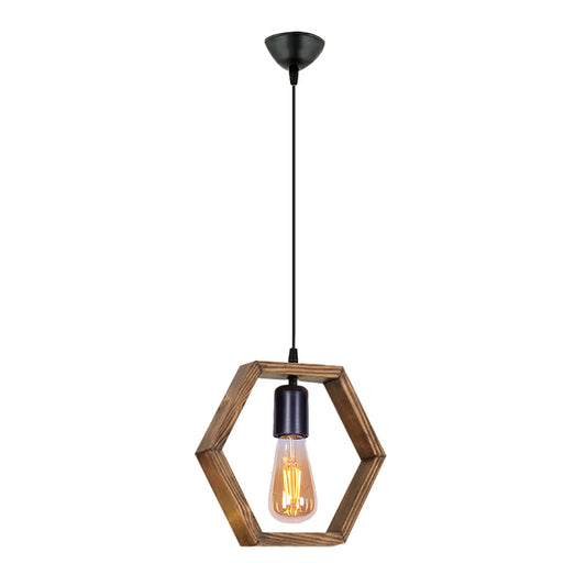 Φωτιστικό Οροφής Esela E27 Ξύλινο Μονόφωτο Χρώμα Φυσικό 26x4x70