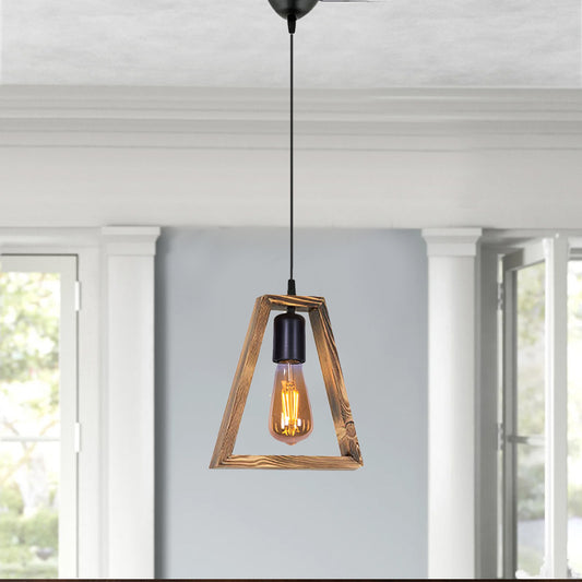 Φωτιστικό Οροφής Esela E27 Ξύλινο Μονόφωτο Χρώμα Φυσικό 24x4x70