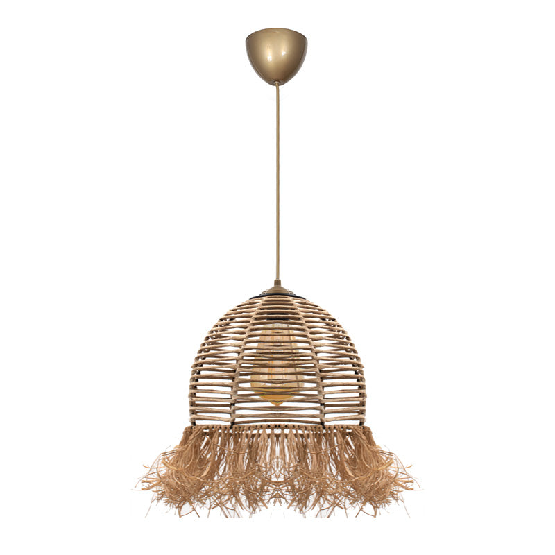 Φωτιστικό Οροφής Varena E27 Χάρτινο Μονόφωτο Χρώμα Φυσικό Ø30x70