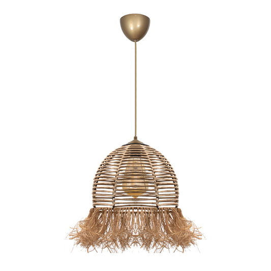 Φωτιστικό Οροφής Varena E27 Χάρτινο Μονόφωτο Χρώμα Φυσικό Ø30x70