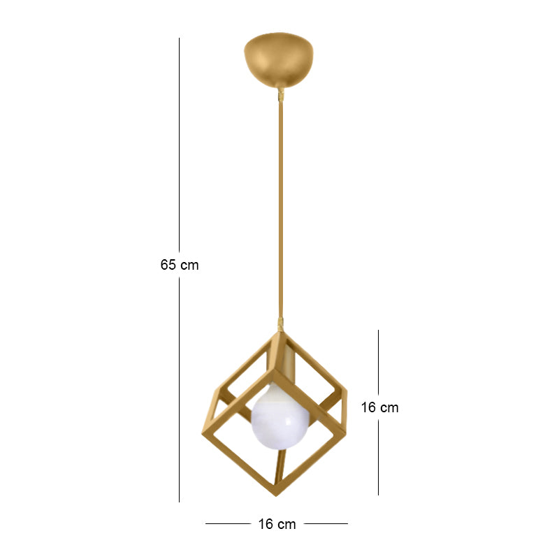 Ceiling Light Lumid E27 Metal Single Gold 16x16x65