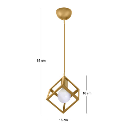 Ceiling Light Lumid E27 Metal Single Gold 16x16x65