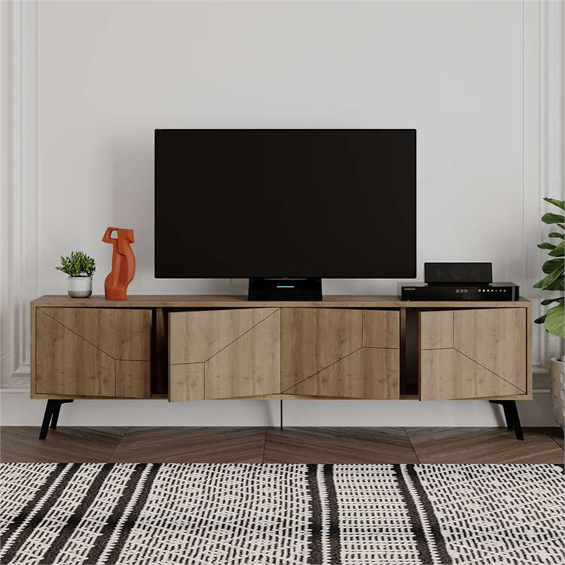 Έπιπλο Τηλεόρασης Dune Χρώμα Ανοιχτό Καρυδί 180x29,6x50