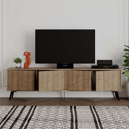 Έπιπλο Τηλεόρασης Dune Χρώμα Ανοιχτό Καρυδί 180x29,6x50