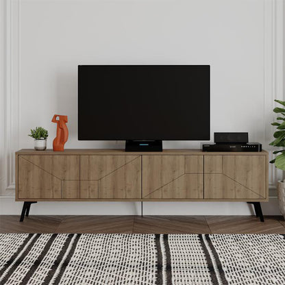Έπιπλο Τηλεόρασης Dune Χρώμα Ανοιχτό Καρυδί 180x29,6x50