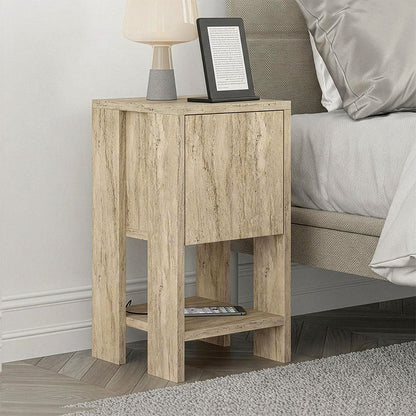 Bedside Table Ema Travertine Colour 30x30x55