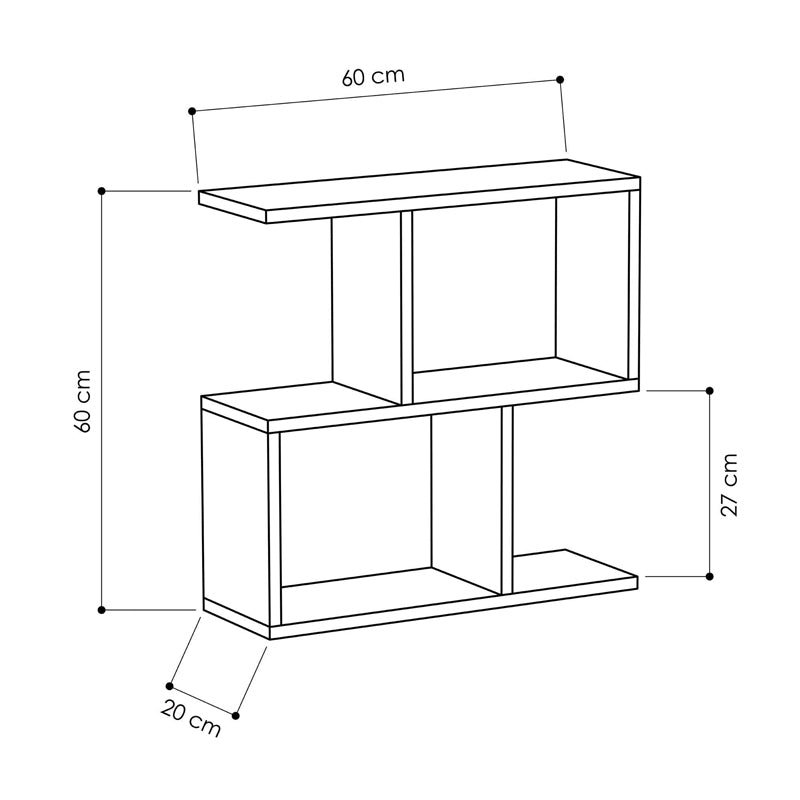 Βοηθητικό Τραπεζάκι Homemania Χρώμα Μαύρο 60x20x60