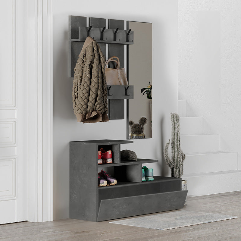 Έπιπλο Εισόδου Vesty Χρώμα Γκρι Ρετρό 100x30x61