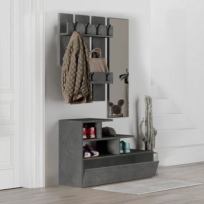 Έπιπλο Εισόδου Vesty Χρώμα Γκρι Ρετρό 100x30x61