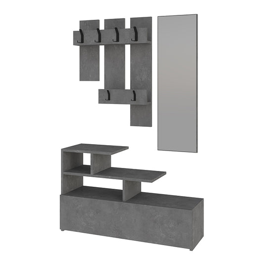 Έπιπλο Εισόδου Vesty Χρώμα Γκρι Ρετρό 100x30x61