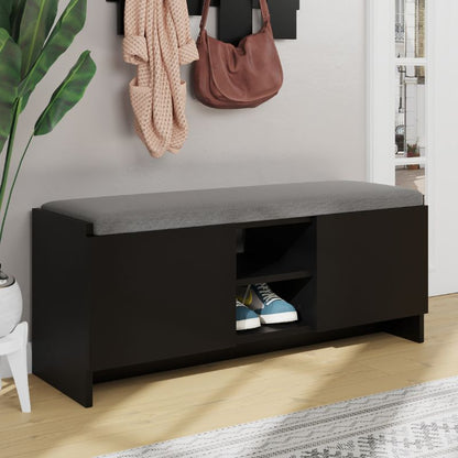 Παπουτσοθήκη Zulla από Μελαμίνη Χρώμα Μαύρο 110x37x43