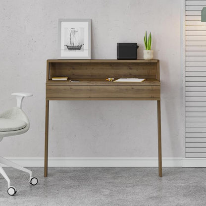 Γραφείο Εργασίας Cowork Χρώμα Ανοιχτό Καρυδί 94x50x91