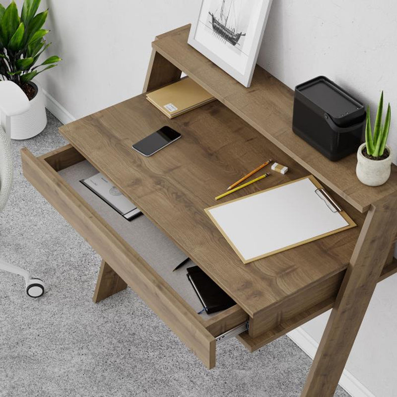 Γραφείο Εργασίας Cowork Χρώμα Ανοιχτό Καρυδί 94x50x91