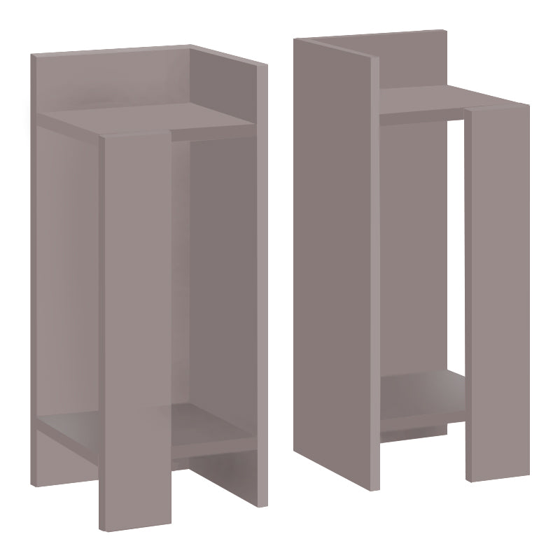 Κομοδίνο Elos Σετ 2 Τεμαχίων Χρώμα Ανοιχτή Μόκα 25x27x60