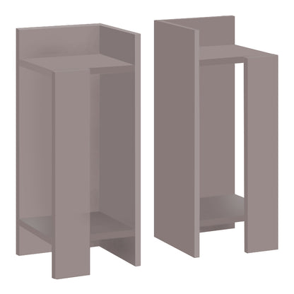 Κομοδίνο Elos Σετ 2 Τεμαχίων Χρώμα Ανοιχτή Μόκα 25x27x60