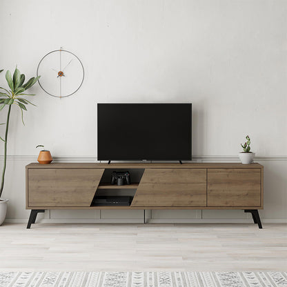 Έπιπλο Τηλεόρασης Fiona Χρώμα Ανοιχτό Καρυδί 180x35,6x48