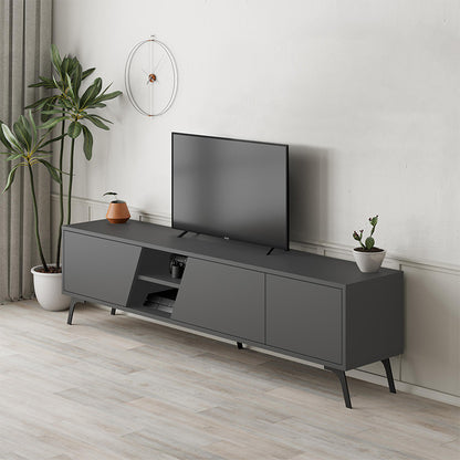 Έπιπλο Τηλεόρασης Fiona Χρώμα Ανθρακί 180x35,6x48