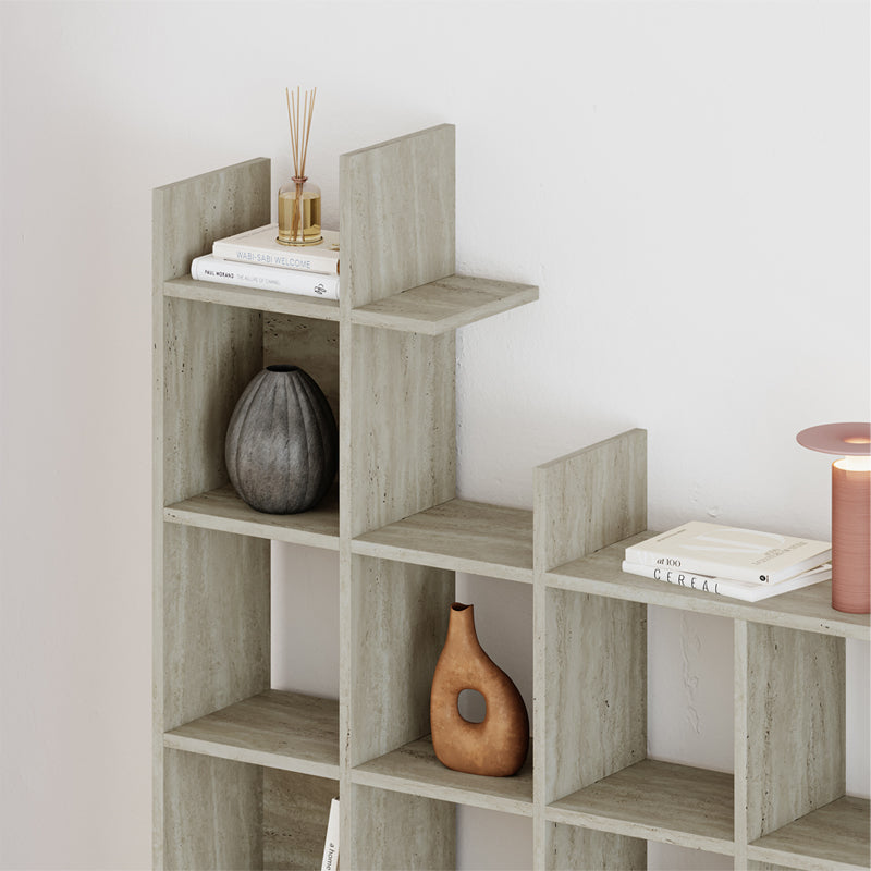 Βιβλιοθήκη Manco Χρώμα Travertine 122x25,5x188