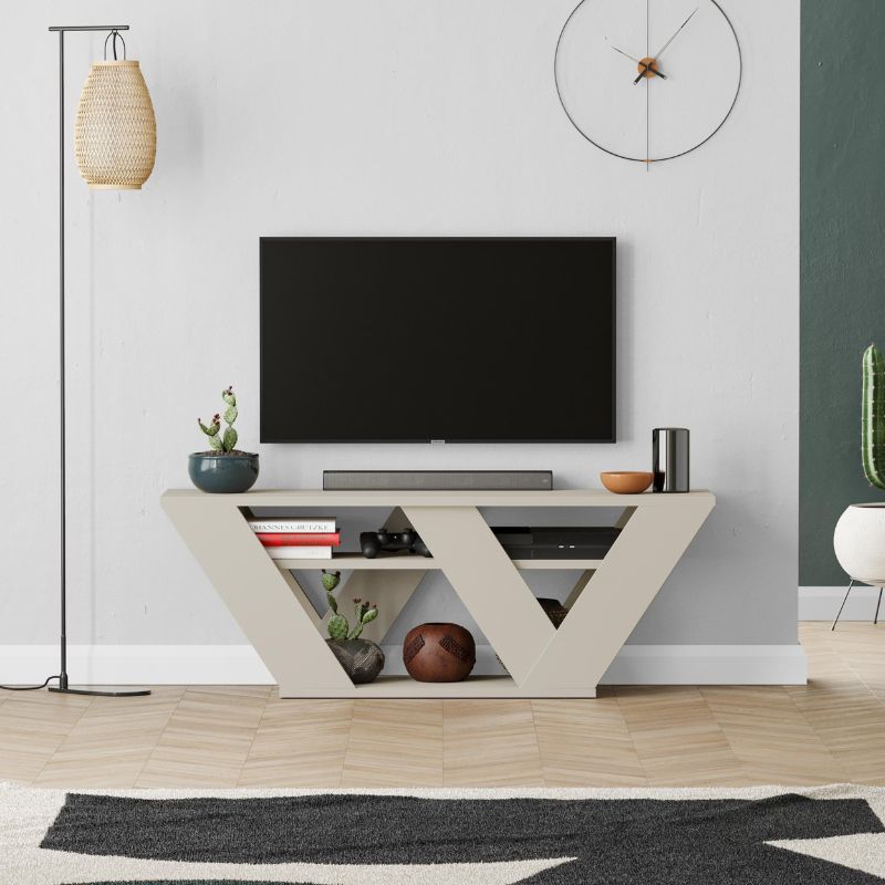 Έπιπλο Τηλεόρασης Pipralla Χρώμα Sandstone 110x30x40