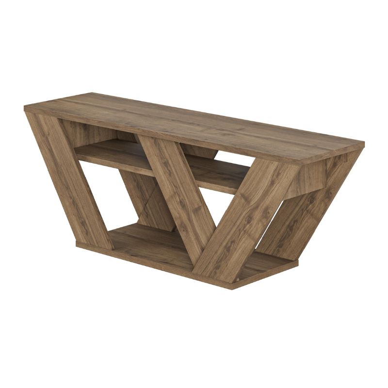 Έπιπλο Τηλεόρασης Pipralla Χρώμα Ανοιχτό Καρυδί 110x30x40