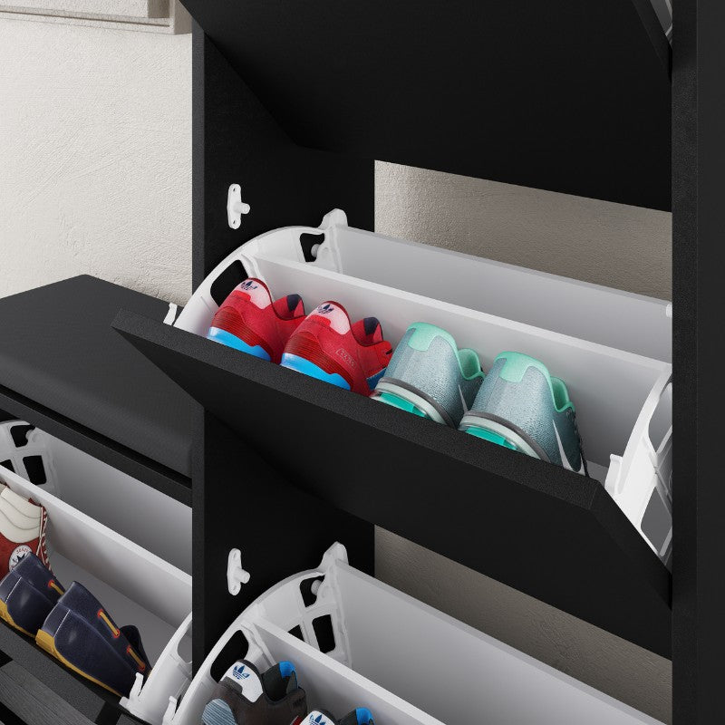 Παπουτσοθήκη Dude Χρώμα Μαύρο 104,8x26x118,5