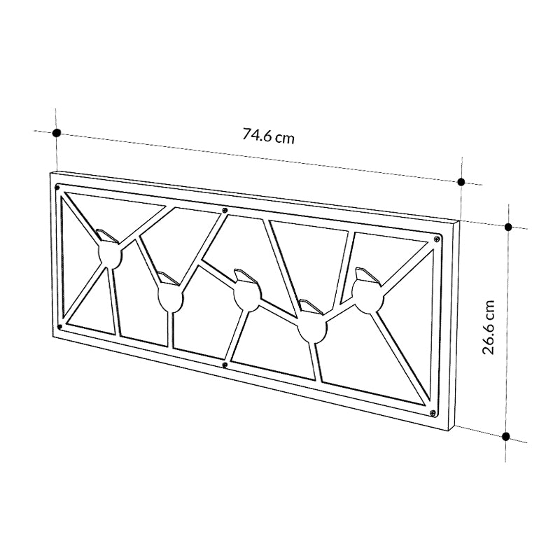 Κρεμάστρα Τοίχου Trace Χρώμα Sapphire Oak 74,6x1,8x26,6