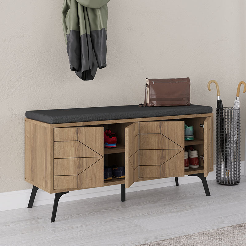 Παπουτσοθήκη Dune Χρώμα Ανοιχτό Καφέ 107x35x55