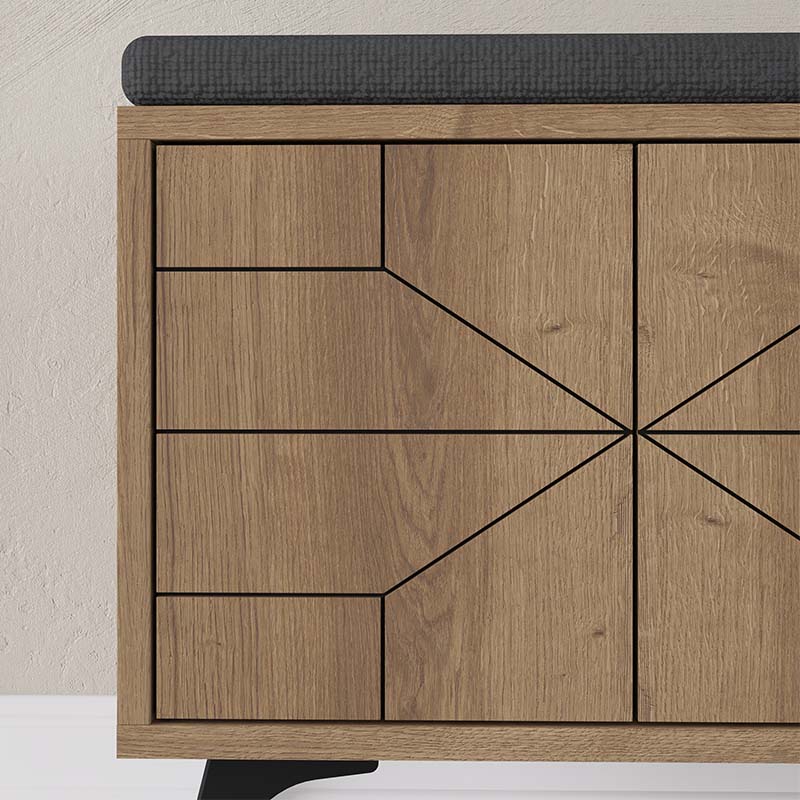 Παπουτσοθήκη Dune Χρώμα Ανοιχτό Καφέ 107x35x55