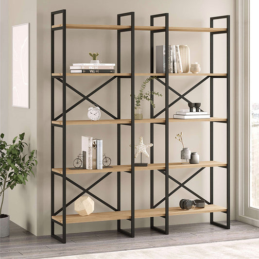 Βιβλιοθήκη Dusan Χρώμα Sepet Oak 143,5x30x175