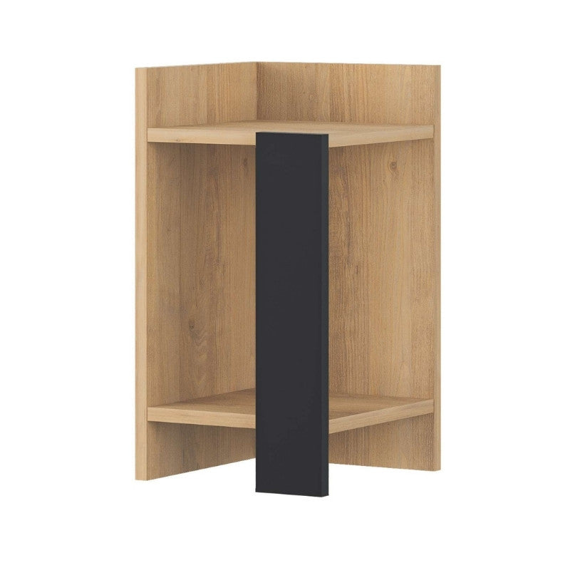Κομοδίνο Elos Χρώμα Saphhire Oak - Silky Black 30x31,7x55