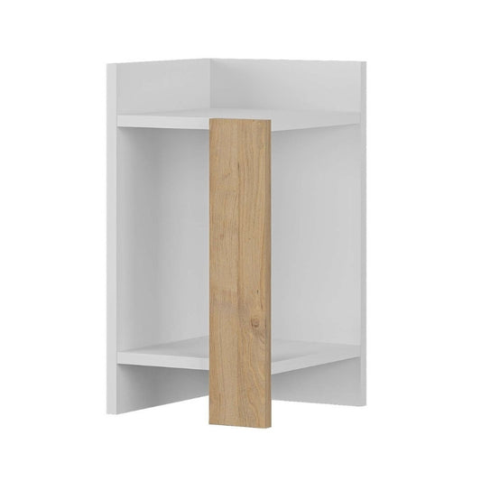 Κομοδίνο Elos Χρώμα Λευκό - Saphhire Oak 30x31,7x55