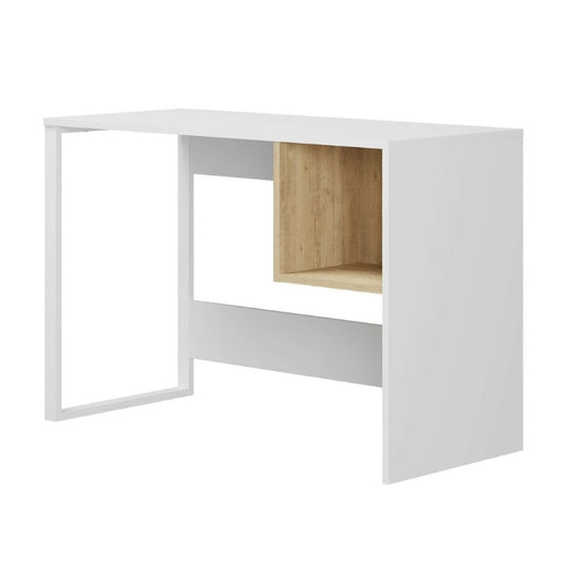 Γραφείο Εργασίας Cubo Χρώμα Λευκό - Sapphire Oak 110x50x75