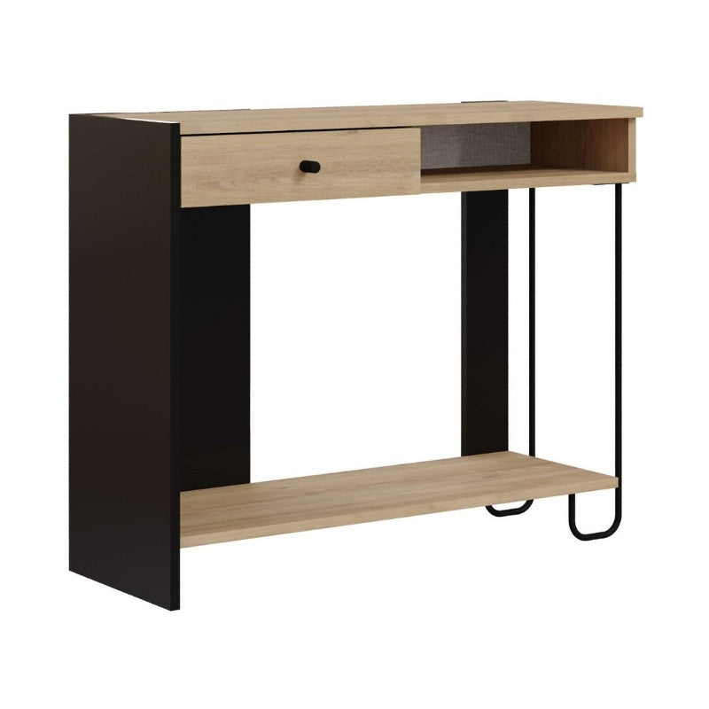 Κονσόλα Sirius Χρώμα Sapphire Oak - Silky Black 100x35x79