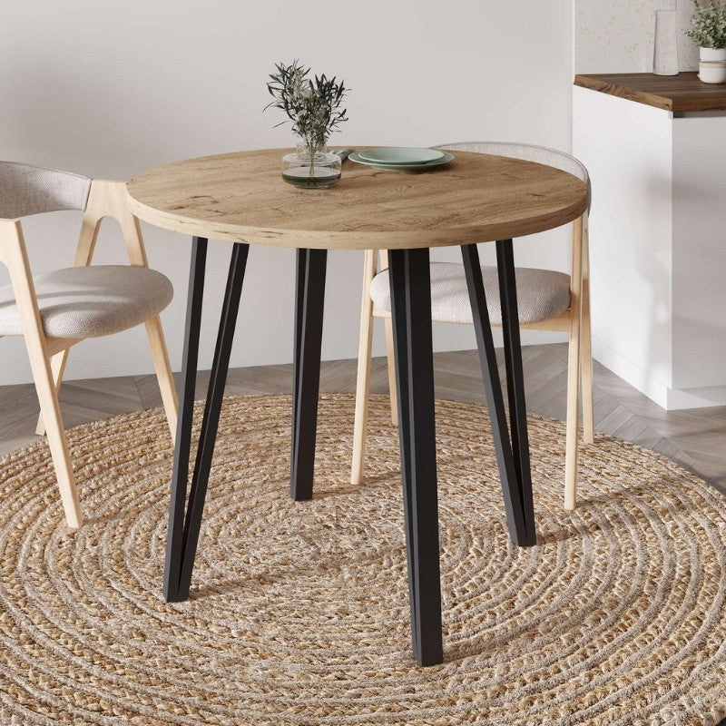 Τραπέζι Xana Χρώμα Sepet Oak Ø90x77,5