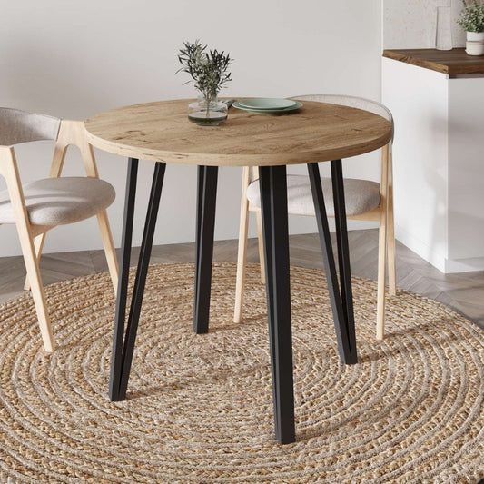 Τραπέζι Xana Χρώμα Sepet Oak Ø90x77,5