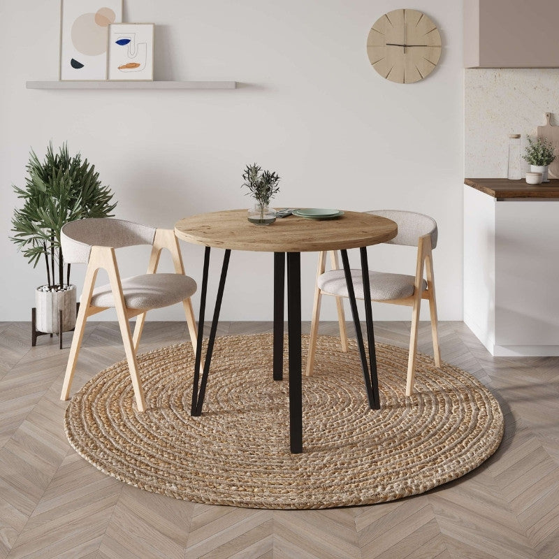 Τραπέζι Xana Χρώμα Sepet Oak Ø90x77,5