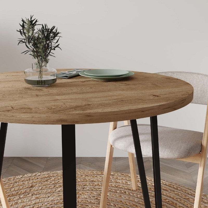 Τραπέζι Xana Χρώμα Sepet Oak Ø90x77,5