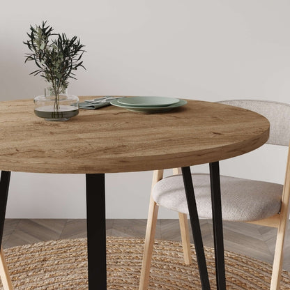 Τραπέζι Xana Χρώμα Sepet Oak Ø90x77,5