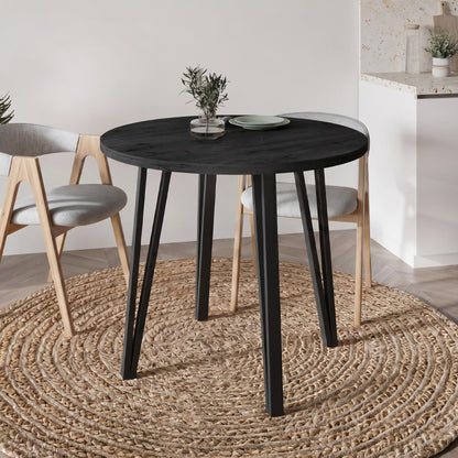 Table Xana Color Black Wood Ø90x77.5