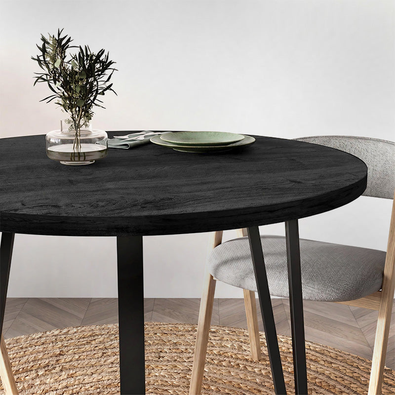 Table Xana Color Black Wood Ø90x77.5