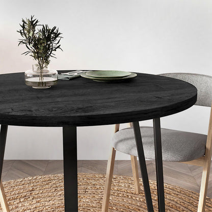 Table Xana Color Black Wood Ø90x77.5