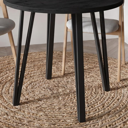 Table Xana Color Black Wood Ø90x77.5