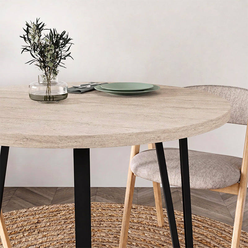 Table Xana Travertine Color Ø90x77.5