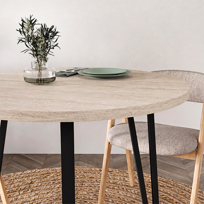 Table Xana Travertine Color Ø90x77.5