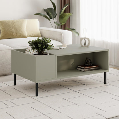 Τραπεζάκι Σαλονιού Vena Χρώμα Ash Green 100x60x42