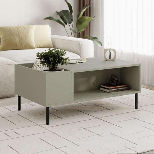 Τραπεζάκι Σαλονιού Vena Χρώμα Ash Green 100x60x42