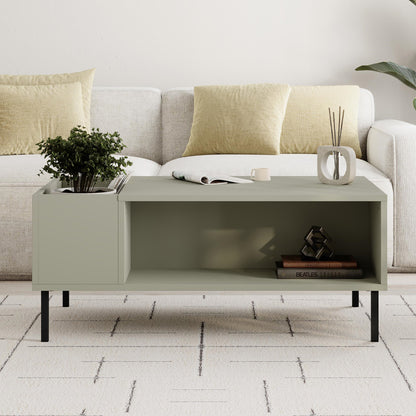 Τραπεζάκι Σαλονιού Vena Χρώμα Ash Green 100x60x42