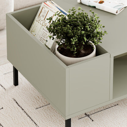 Τραπεζάκι Σαλονιού Vena Χρώμα Ash Green 100x60x42